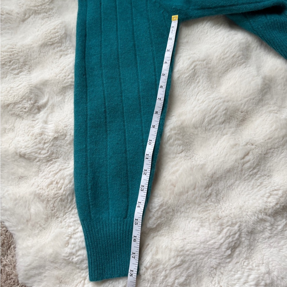 Crystal Sportswear Lambswool/Angora Blend Turquoise Vintage Sweater-M - Picture 14 of 16